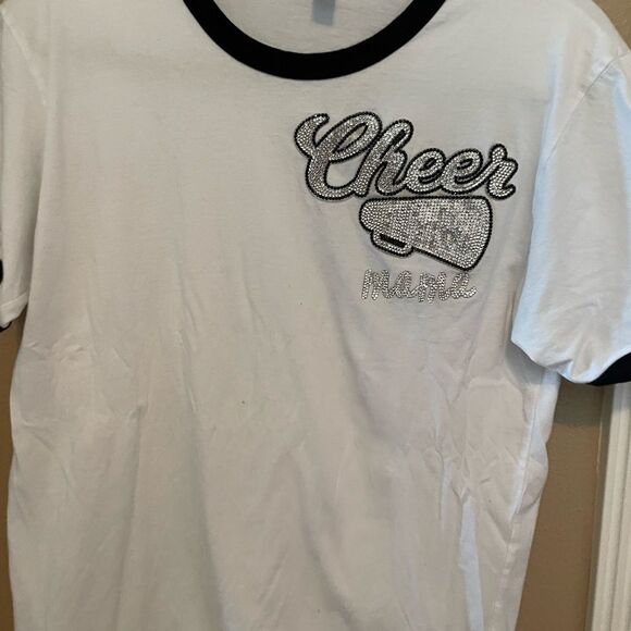 Next Level CHEER MAMA Rhinestone Short Sleeved Shirt M - Picture 2 of 14